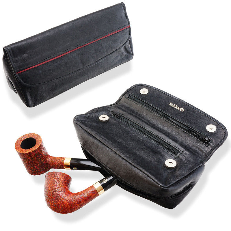 pipe tobacco pouch uk Dr Plumbs 4 Part Magnet Combination Black Leather Tobacco Pouch P25513