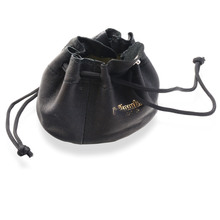 Dr Plumbs Black Leather Drawstring Tobacco Pouch Small P5213