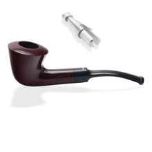 Dr Plumbs 6mm filtered Half Bent Horn Briar Smokeing Pipe 4407-1772