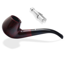 Dr Plumbs 6mm filtered Bent Apple Bowl Briar Pipe 4407-9606