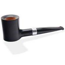 Charles Rattrays Black Swan 34 Straight Poker Briar Pipe (9mm Filter)