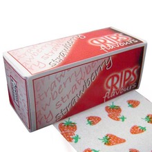 Rips Strawberry Flavoured Cigarette papers on a roll