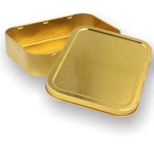 Budget Plain Gold 2oz Tobacco Tin (50g)