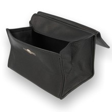 Dunhill White Spot Box Style Black Leather Tobacco Pouch PA2030