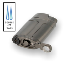 Xikar ELX Windproof Double Torch Flame Lighter 550G2 Gunmetal