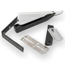 Dovo Shavette Straight Razor Black Handle 201 081
