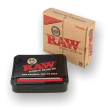 RAW Automatic Rolling Box 70mm Cigarette Rolling and Storage Tin
