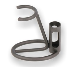 Omega 206NE Black Shaving Brush and Razor Stand