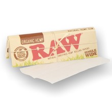 Raw ORGANIC **Single Wide** Un-Bleached Cigarette Papers (Single Pack)