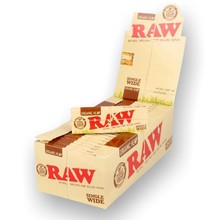 Raw ORGANIC **Single Wide** Un-Bleached Cigarette Papers (Full Box)