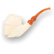 Levent Hand Carved Block Meerschaum Pipe Large Fidel Castro 320