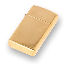 1654B SLIM Solid Brass Zippo Lighter
