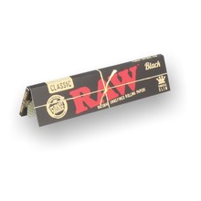 Raw CLASSIC BLACK Ultra Thin King Size Un-Bleached Cigarette Papers (Single Pack)