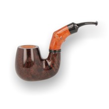 Brebbia Pipa Buzzi Noce Bent Briar Pipe (BU00N)