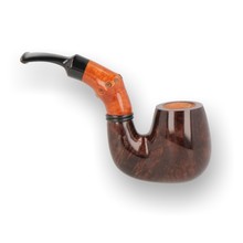 Brebbia Pipa Buzzi Noce Bent Briar Pipe (BU00N)