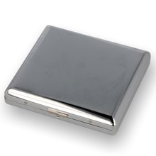 Budget Brushed Chrome Metal Cigarette Cases (18 King Size Cigarettes)