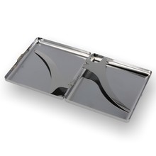 Budget Brushed Chrome Metal Cigarette Cases (18 King Size Cigarettes)