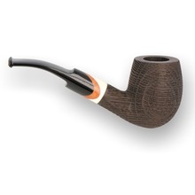 Paronelli Bog Oak Bent Sandblast Pipe 008