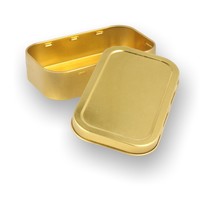 Budget Plain Gold 1oz Tobacco Tin (25g)