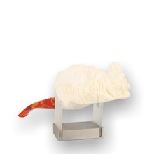 Levent Hand Carved Block Meerschaum Pipe Large Green Man Pipe Man 328