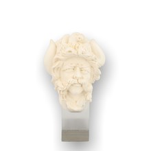 Levent Hand Carved Block Meerschaum Pipe Large Character Chinese Warrior 307