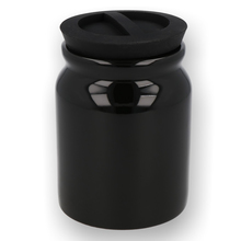 Ceramic Tobacco Jar Plain Black J20