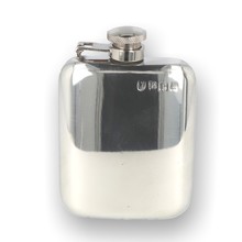 English Pewter Company 4oz Rounded Edges Pewter Hip Flask SF434CT