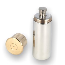 English Pewter Company 6oz Shotgun Cartridge Pewter Hip Flask CS242