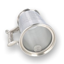 English Pewter Company Heavy Gauge Kings Shilling Glass Bottom Tankard