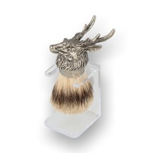 English Pewter Company Pewter Stag Head Shaving Brush SHAV020