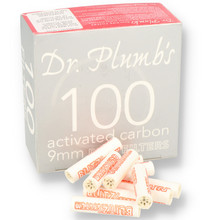 Dr Plumbs 9mm Absorbent Activated Carbon / Charcoal Pipe Filters 100's