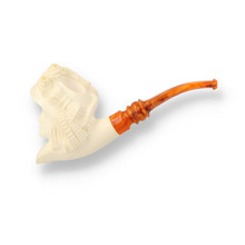 Levent Hand Carved Block Meerschaum Medium Character Victorian Lady 215