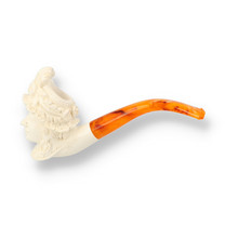 Levent Hand Carved Block Meerschaum Small Character Victorian Lady Pipe 103