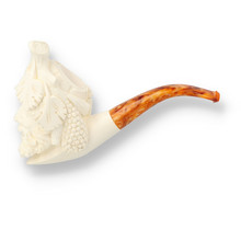 Levent Hand Carved Block Meerschaum Large Character Smiling Green Man 323