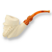 Levent Hand Carved Block Meerschaum Medium Fidel Castro 208
