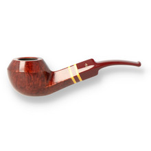 Savinelli Regimental Smooth 624 Burgundy 6mm Briar Pipe