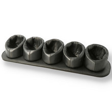 553225 Genuine Leather "Slipper" 5 Pipe Stand